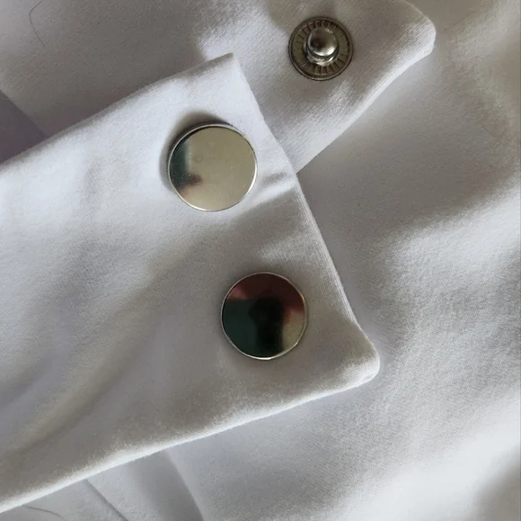 Susana Monaco White Mockneck Jumpsuit Stretch Waist-tie MED NWT Made in the USA - Picture 11 of 14